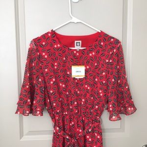 Anne Klein floral chiffon dress